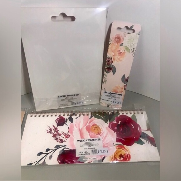 💐3Pcs Flower Design -Make Things Happen Note Set NWT - Picture 5 of 10